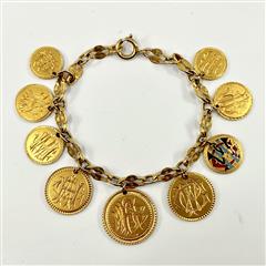 21k Gold Vtg US Coins Liberty Eagle Engraved Love Token 7